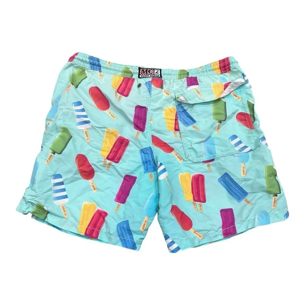 MC2 Saint Barth Blue Popcicle Ice Boys Swim Trunks L